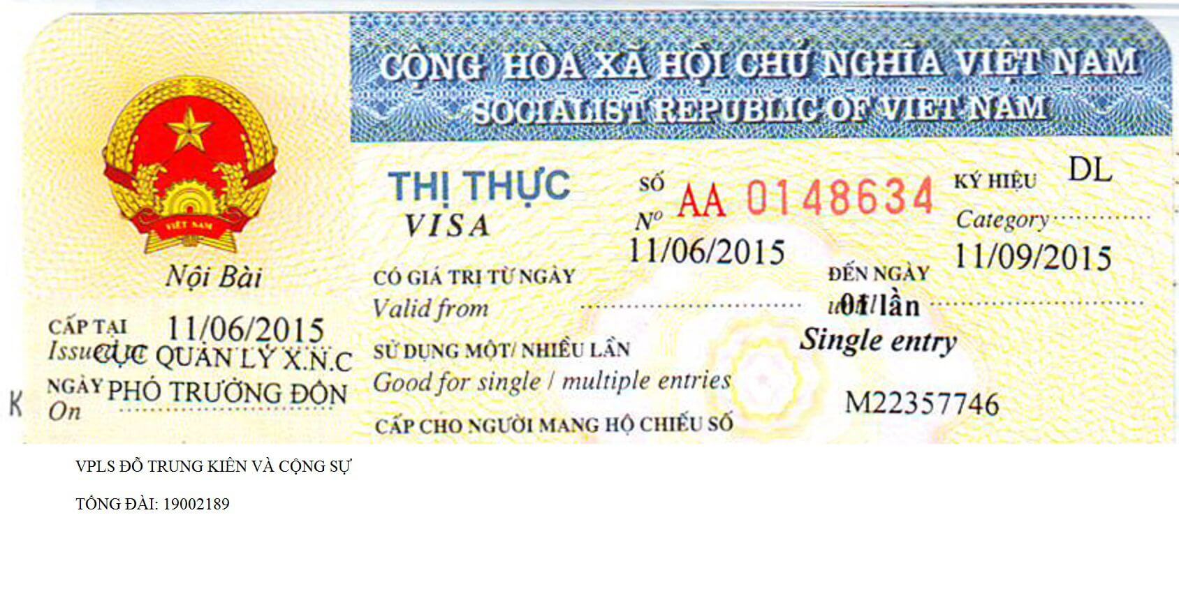 Thời hạn thị thực (Visa cho người nước ngoài tại Việt Nam)