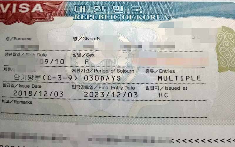 Điền mẫu đơn khai visa Hàn Quốc